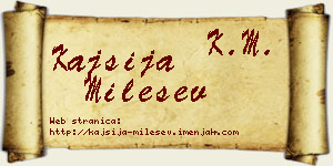 Kajsija Milešev vizit kartica